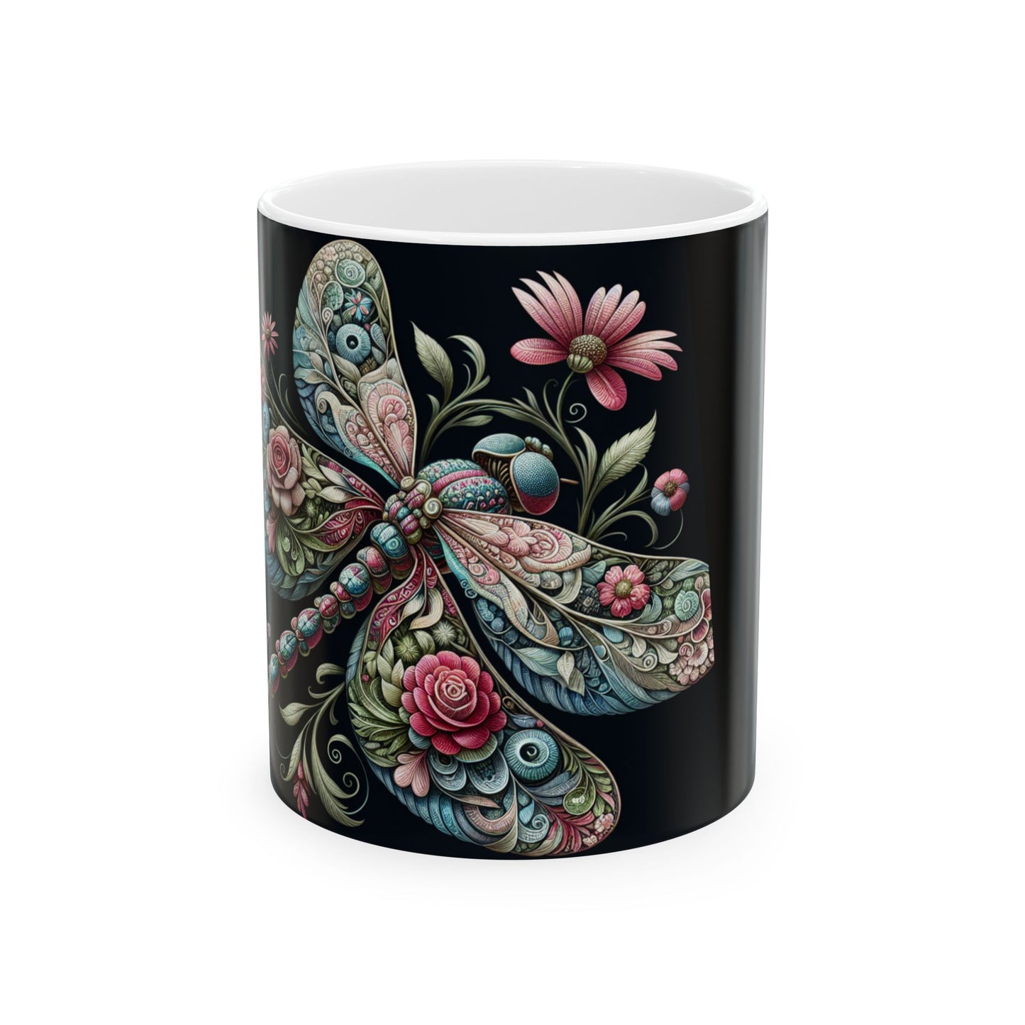 Mug - Floral Dragonfly