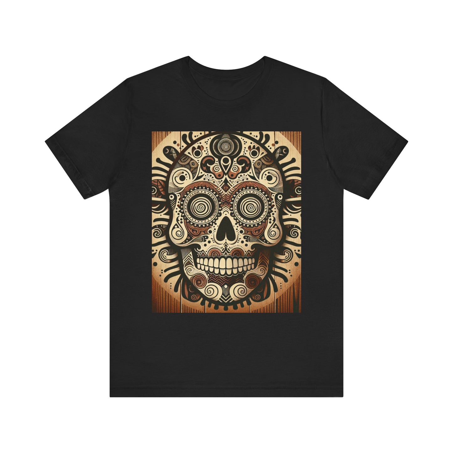 Tribal Sugar Skull Unisex Tee with Motivational Quote - Day of the Dead Bohemian Shirt