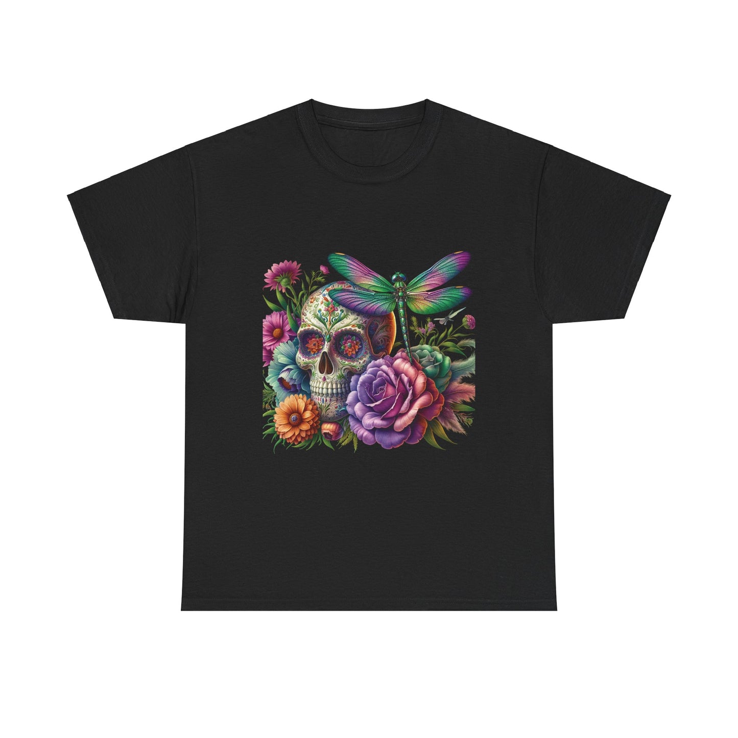 Sugar Skull Dragon Fly Tee