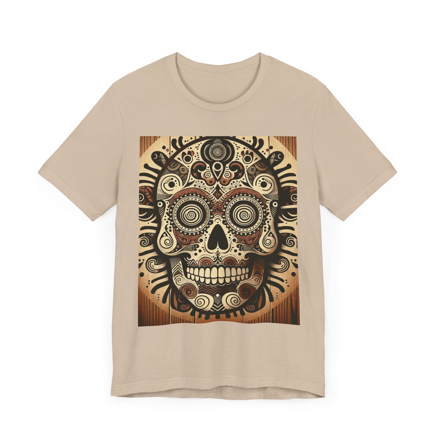 Tribal Sugar Skull Unisex Tee with Motivational Quote - Day of the Dead Bohemian Shirt