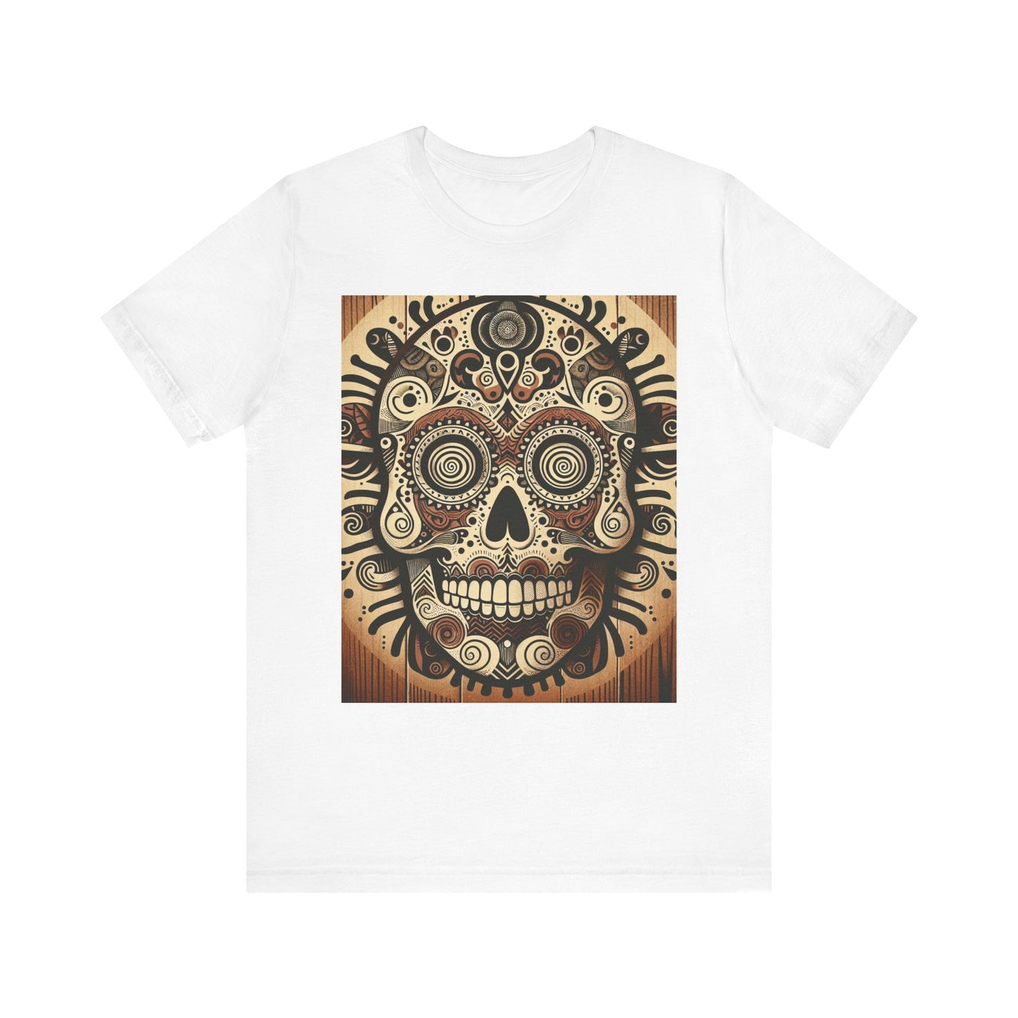 Tribal Sugar Skull Unisex Tee with Motivational Quote - Day of the Dead Bohemian Shirt