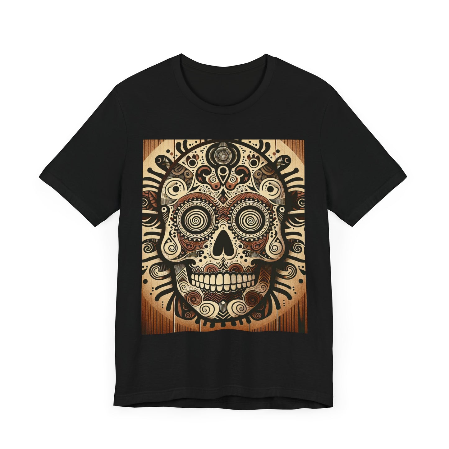 Tribal Sugar Skull Unisex Tee with Motivational Quote - Day of the Dead Bohemian Shirt