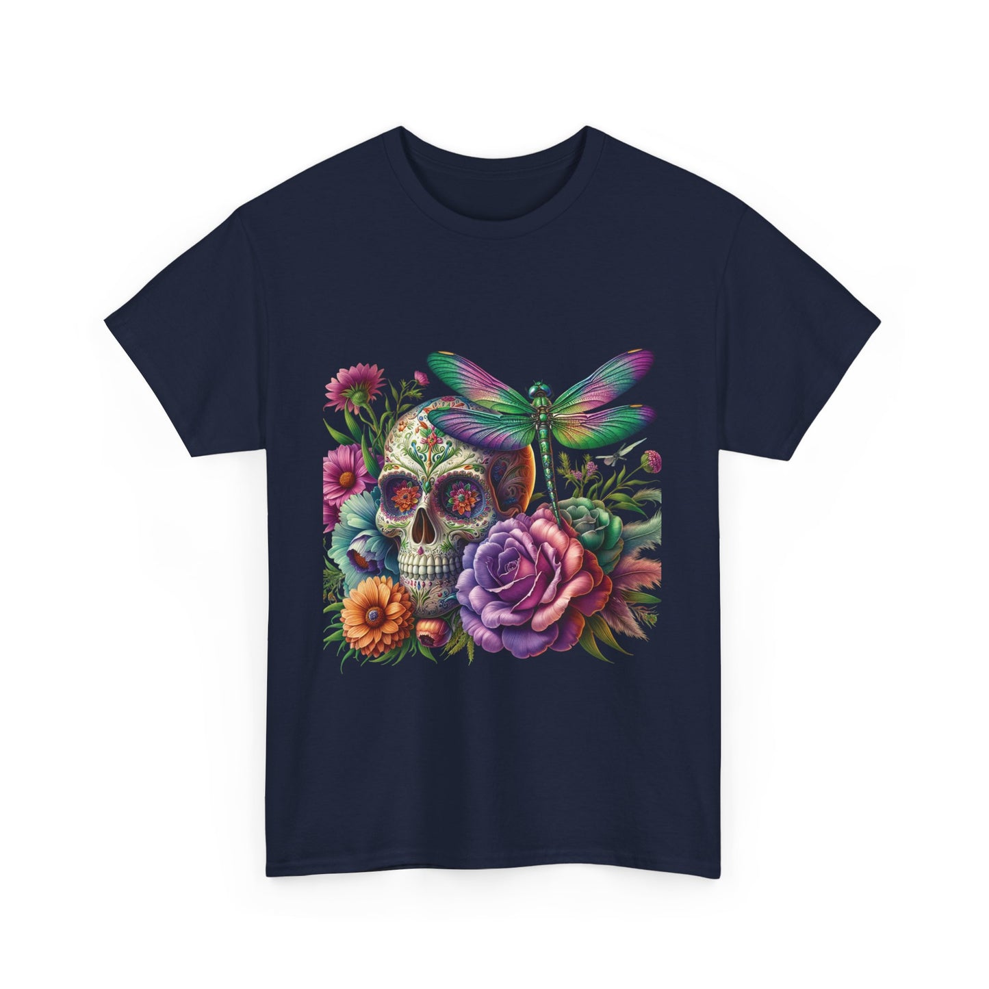 Sugar Skull Dragon Fly Tee