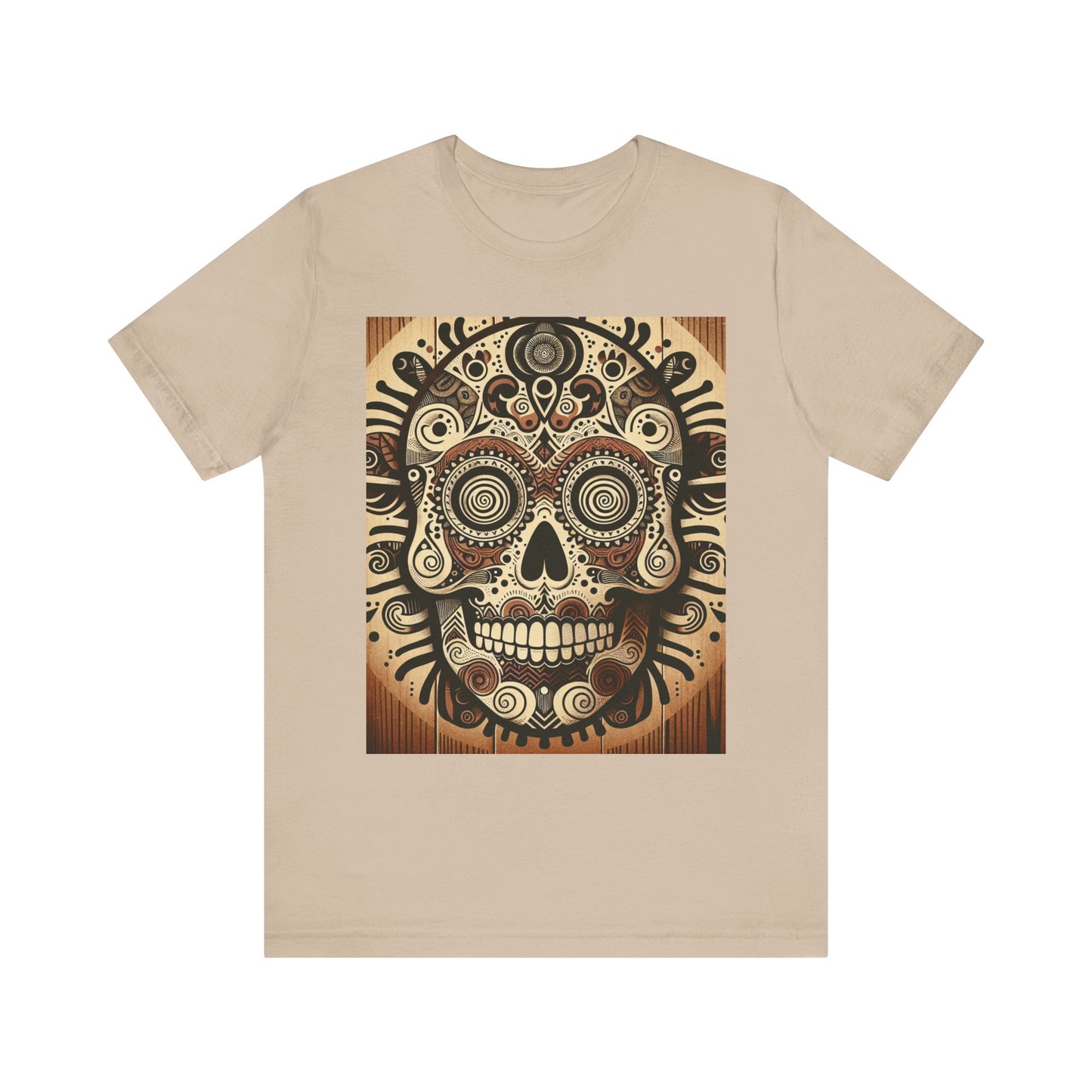 Tribal Sugar Skull Unisex Tee with Motivational Quote - Day of the Dead Bohemian Shirt