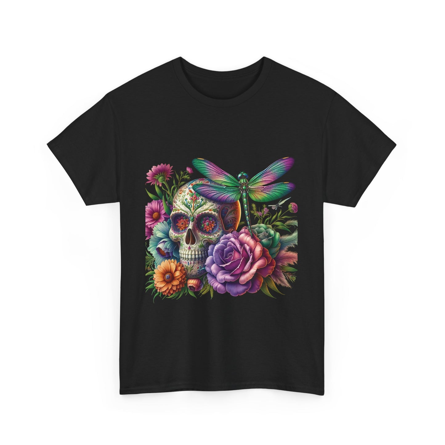 Sugar Skull Dragon Fly Tee