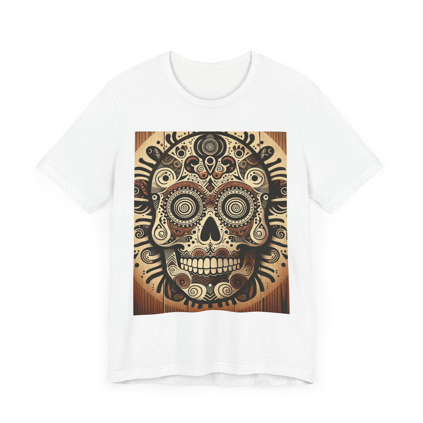 Tribal Sugar Skull Unisex Tee with Motivational Quote - Day of the Dead Bohemian Shirt