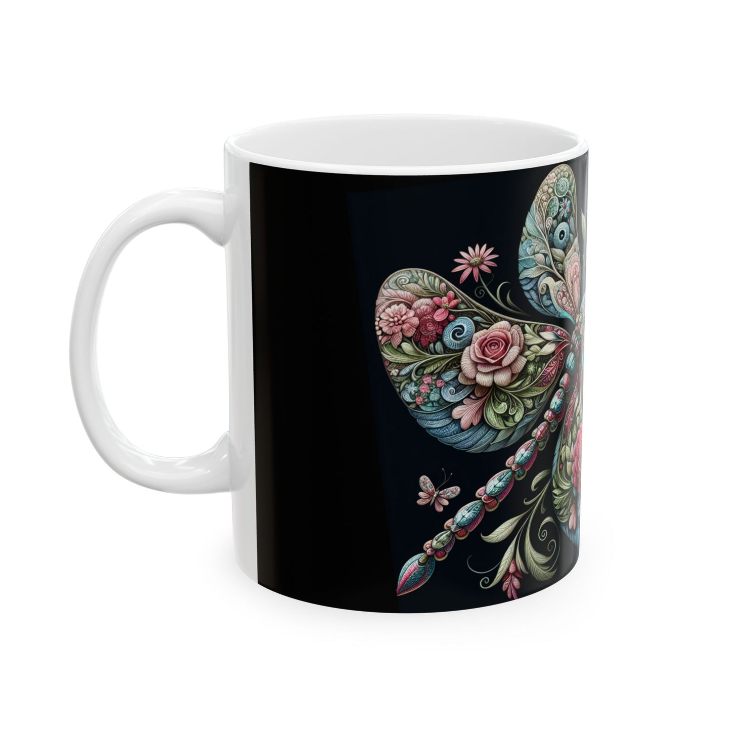 Mug - Floral Dragonfly